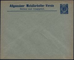 ARBEITERBEWEGUNG 1848-1933 : Berlin 1890 "Neue Berliner Omnibus- & Packetfahrt AG" Privatpost-U 3 Pf. Ziffer, Blau: Allg - Andere & Zonder Classificatie