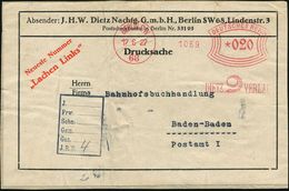 ARBEITERBEWEGUNG 1848-1933 : BERLIN SW/ 68/ DIETZ VERLAG 1927 (17.6.) AFS 020 Pf. = Velag Betreute Den Nachlaß Von Karl  - Altri & Non Classificati