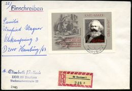 ARBEITERBEWEGUNG 1848-1933 : D.D.R. 1983 1,15 Mk. "100. Todestag Karl Marx", Block, EF , Sauber Gest. + RZ: 86 Bautzen 1 - Sonstige & Ohne Zuordnung