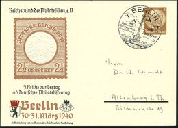 DEUTSCHE GESCHICHTE 1871 - 1914 : BERLIN/ Nationale/ Briefmarken-/ Ausstellung/ A 1940 (30.3.) SSt = Siegessäule Deutsch - Other & Unclassified