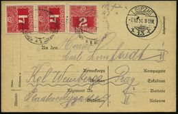 I. WELTKRIEG 1914 - 18 (siehe Auch: FELDPOST) : LEIPZIG/ X13x 1914 (7.10.) 1K-Gitter Auf Ausl.-Feldpost-Vordr.-Kt. + öst - WO1