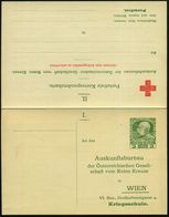 I. WELTKRIEG 1914 - 18 (siehe Auch: FELDPOST) : ÖSTERREICH 1914 Inland-P. 5 H. KFJ Jubil., Grün: Auskunftsbureau Der Öst - WO1