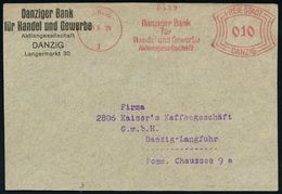 FREIE STADT DANZIG (1920 - 1939) & DANZIG BIS 1944 : DANZIG/ 1/ Danziger Bank/ Für/ Handel U.Gewerbe/ AG 1929 (24.6.) AF - Other & Unclassified