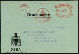 FREIE STADT DANZIG (1920 - 1939) & DANZIG BIS 1944 : DANZIG/ 1/ DEBA/ Die Gute DEBA-Kleidung 1930 (29.4.) Seltener AFS F - Autres & Non Classés