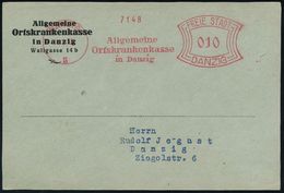 FREIE STADT DANZIG (1920 - 1939) & DANZIG BIS 1944 : DANZIG/ 5/ Allgem./ Ortskrankenkasse/ In Danzig 1931 (14.2.) AFS Fr - Andere & Zonder Classificatie