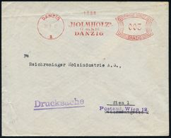FREIE STADT DANZIG (1920 - 1939) & DANZIG BIS 1944 : DANZIG/ 1/ "HOLMHOLTZ"/ GmbH/ DANZIG 1933 (21.9.) Seltener AFS Fran - Altri & Non Classificati