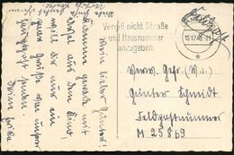 FREIE STADT DANZIG (1920 - 1939) & DANZIG BIS 1944 : DANZIG 5/ */ Vergiß Nicht Straße/ U.Hausnummer/ Anzugeben. 1940 (15 - Other & Unclassified