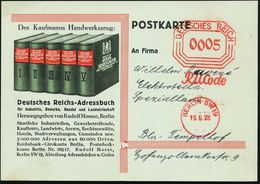 WEIMARER REPUBLIK 1919 - 1932/33 : BERLIN.SW 19/ RM Code 1928 (19.6.) AFS-Vorläufer Typ "Bafra": Vertikal-Achteckwertrah - Sonstige & Ohne Zuordnung