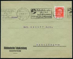 WEIMARER REPUBLIK 1919 - 1932/33 : MANNHEIM/ *2v/ Arbeitskräfte/ Aller Art/ Beschafft Kostenlos/ Arbeitsamt Mannheim 192 - Sonstige & Ohne Zuordnung