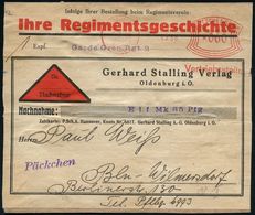 VETERANENVERBÄNDE (1919-39) : OLDENBURG/ (OLDB.)/ Vertriebsstelle 1928 (1.7.) AFS *060 Pf. = Gerhard Stalling-Verlag, Ve - Andere & Zonder Classificatie