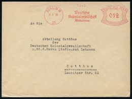 NATIONALSOZIALISMUS / III. REICH 1933 - 1945 : BERLIN W/ 35/ Deutsche/ Kolonialgesellschaft/ Afrikahaus 1935 (31.1.) AFS - Sonstige & Ohne Zuordnung