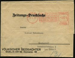 DIE NS-PRESSE / NS-ZEITUNGEN / NS-VERLAGE : BERLIN SW 68/ Die Zeitung/ Des Reiches/ VÖLKISCHER/ BEOBACHTER 1939 (12.6.)  - Sonstige & Ohne Zuordnung