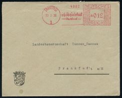 NS-INSTITUTIONEN & ORGANISATIONEN : DAMSTADT/ 1/ Hessische Landesbank/ Staatsbank 1936 (30.3.) AFS Auf Dienst-Bf. Mit La - Altri & Non Classificati