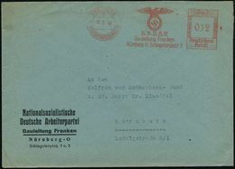 NATIONALSOZIALISTISCHE DEUTSCHE ARBEITERPARTEI / N.S.D.A.P. : NÜRNBERG/ SDR/ N.S.D.A.P./ Gauleitung Franken.. 1942 (17.2 - Other & Unclassified