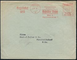 GESCHICHTE ÖSTERREICH 1938-45 / "OSTMARK" : Wien 54/ */ Gegr.1823/ Jnternat./ Transporte/ Gebr.Weiss.. 1938 (2.8.) Ehem. - Sonstige & Ohne Zuordnung