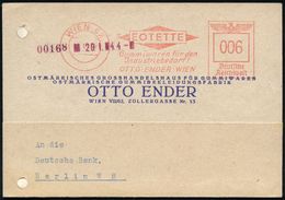 GESCHICHTE ÖSTERREICH 1938-45 / "OSTMARK" : WIEN 62/ EOTETTE/ Gummiwaren Für Den/ Jndustriebedarf/ OTTO ENDER WIEN 1941  - Altri & Non Classificati