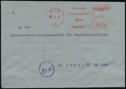 GESCHICHTE ÖSTERREICH 1938-45 / "OSTMARK" : WIEN 8/ Allgem./ Ortskrankenkasse.. 1944 (8.6.) Ehem., österr. AFS Mit Altem - Altri & Non Classificati