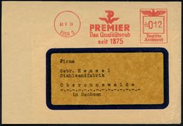 SUDETEN-KRISE & SUDETEN- & C.S.R.-BESETZUNG 1938-39 : EGER 2/ PREMIER/ Das Qualitätsrab/ Seit 1875 1939 (9.9.) Seltener, - Other & Unclassified