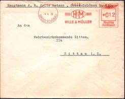 SUDETEN-KRISE & SUDETEN- & C.S.R.-BESETZUNG 1938-39 : GROSS SCHÖNAU/ H&M/ HILLE & MÜLLER 1939 (4.4.) Aptierter Ehem. CSR - Sonstige & Ohne Zuordnung