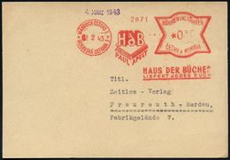 CSR-BESETZUNG 1939 : BÖHMEN & MÄHREN 1943 (2.2.) AFS Francotyp Zweisprachig: MÄHRISCH OSTRAU 3/ MORAVSKA OSTRAVA 3/HdB/P - Other & Unclassified