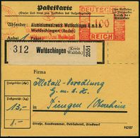 RÜSTUNGSINDUSTRIE  / MUNITION : WUTÖSCHINGEN/ (AMT WALDSHUT)/ Aluminiumwalzwerk/ Wutöschingen.. 1944 (25.5.) Seltener AF - Sonstige & Ohne Zuordnung