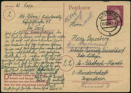 II. WELTKRIEG (1939 - 1945) : ALTDÖBERN/ B 1944 (11.12.) 2K-Steg Auf Inl.-P 6 Pf. Hitler An Arbeits-Einsatz-Kdo. Lüthgen - Seconda Guerra Mondiale