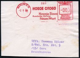 II. WELTKRIEG (1939 - 1945) : BERLIN C2/ Nowoje Slowo/ Russische Zeitung/ Neues Wort 1944 (13.2.) Sehr Seltener AFS, Tei - WW2