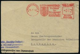 II. WELTKRIEG (1939 - 1945) : LITZMANNSTADT 1/ Großstadt/ Der/ Web-u.Spinnstoff-/ Industrie Des/ Deutschen Ostens 1943 ( - WW2