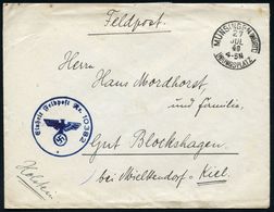 II. WELTKRIEG (1939 - 1945) : MÜNSINGEN (WÜRTT)/  Ü B U N G S P L A T Z 1940 (27.7) Alter, Württbg. 1K = Hauspostamt Tru - 2. Weltkrieg