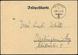 II. WELTKRIEG (1939 - 1945) : DEUTSCHES REICH 1939 (4.9.) 1K: FELDPOST/b/-35 Mit Taktischer Nr. (Mi.62, + 20.- EUR) Feld - Guerre Mondiale (Seconde)