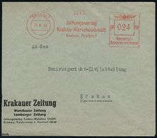 II. WELTKRIEG (1939 - 1945) : GENERALGOUVERNEMENT 1943 (25.6.) Sehr Seltener AFS Francotyp "General-Gouvernement": KRAKA - Guerre Mondiale (Seconde)