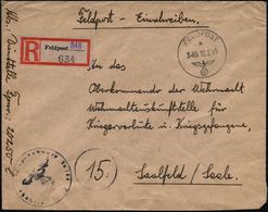 II. WELTKRIEG (1939 - 1945) : DT.BES.NORWEGEN 1945 (10.2.) 1K: FELDPOST/a/346 + Provis. Fp.-RZ M. Zugestempelter Nr. 846 - Guerre Mondiale (Seconde)