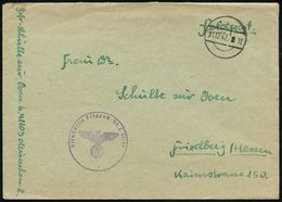 LUFTKRIEG / BOMBENKRIEG (1939-45) : DEUTSCHER REICH 1942 (31.12.) Stumme 1K-Brücke = Tarnstempel München + Viol. 1K-HdN: - WW2