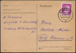 ÜBERROLLER / SPÄTE POST (Januar Bis 8.5.1945) : WÜLFRATH/ E 1945 (1.2.) 2K-Steg Auf EF 6 Pf. Hitler, Klar Gest. Fernkt.  - 2. Weltkrieg