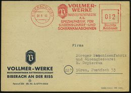 DEUTSCHLAND NACH DEM 8. MAI 1945: ALLIIERTE BESETZUNG / KONTROLLRAT : BIBERACH (RISS)/ VOLLMER-/ WERKE/ MASCHINENFABRIK/ - Other & Unclassified