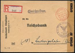 DEUTSCHLAND NACH DEM 8. MAI 1945: ALLIIERTE BESETZUNG / KONTROLLRAT : GÖPPINGEN 1/ A/ BEZAHLT 1946 (8.10.) 2K-Steg-PFS + - Other & Unclassified