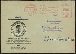WAST / SUCHDIENST / HEIMKEHRER : (1) BERLIN-BORSIGWALDE/ WASt/ Die Auskunftsstelle Für/ Kriegerverluste.. 1959 (23.5.) A - Other & Unclassified