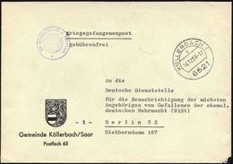 WAST / SUCHDIENST / HEIMKEHRER : 6621 KÖLLERBACH 1/ C 1969 (16.12.) 1K + Viol. Siegel-HdN: Der Standesbeamte..., Kommuna - Other & Unclassified