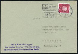 VERTRIEBENE / FLÜCHTLINGE : (1) BERLIN SW 11/ Af/ 40 Jahre/ Volksbund Deutsche/ Kriegsgräber-/ Fürsorge E.V. 1959 (27.5. - Flüchtlinge