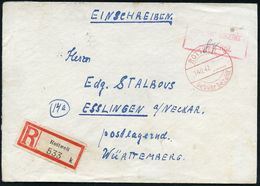 WESTZONEN / BIZONE / TRIZONE (BIS 1949) : ROTTWEIL/ Gebühr Bezahlt 1947 (14.2.) 1K-Brücken-PFS Ohne Wertangabe + Roter R - Other & Unclassified