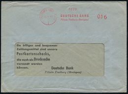 FRANZÖSISCHE BESATZUNGSZONE : FREIBURG (BREISGAU)/ 1/ DEUTSCHE BANK.. 1947 (26.4.) Total Aptierter AFS Francotyp "Reichs - Altri & Non Classificati