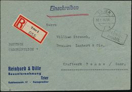 FRANZÖSISCHE BESATZUNGSZONE : TRIER/ 1/ A 1946 (16.1.) 1K-Brücke + Schw. Ra.2: Gebühr/bezahlt. + Reichspost-RZ: Trier 2  - Autres & Non Classés