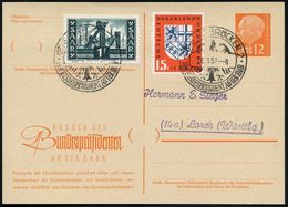 SAARLAND  (1946 - 1959) : SAARLAND 1957 (26.1.) SSt.: (18) SAARBRÜCKEN 2/DER BUNDESPRÄSIDENT AN DER SAAR = Theodor Heuss - Other & Unclassified