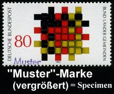 GESCHICHTE DER BUNDESREPUBLIK DEUTSCHLAND : B.R.D. 1983 (Nov.) 80 Pf. "Bund, Länder U.Gemeinden In Der BRD" Mit Amtl. Ha - Sonstige & Ohne Zuordnung