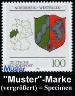 GESCHICHTE DER BUNDESREPUBLIK DEUTSCHLAND : B.R.D. 1993 (Aug.) 100 Pf. Wappen Der Bundesländer: Nordrhein-Westfalen Mit  - Other & Unclassified