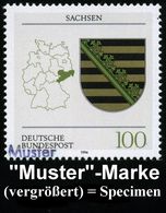 GESCHICHTE DER BUNDESREPUBLIK DEUTSCHLAND : B.R.D. 1994 (März) 100 Pf. Wappen Der Bundesländer: Sachsen Mit Amtl. Handst - Other & Unclassified