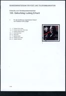 B.R.D.-BUNDESPRÄSIDENTEN & BUNDESKANZLER : B.R.D. 1996 (Dez.) 100 Pf. "100. Geburtstag Ludw. Erhard", 21 Verschied. Colo - Sonstige & Ohne Zuordnung