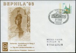 GESCHICHTE VON BERLIN : 1000 BERLIN 12/ Berolinahaus/ Am Alexanderplatz.. 1993 (27.3.) SSt Auf PU 100 Pf. Bauwerke: BEPH - Altri & Non Classificati