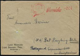 SOWJETISCHE BESATZUNGSZONE (1945-49) : JLMENAU/ Wernicke 1946 (23.9.) Total Aptierter AFS 024 Pf., Wertrahmen Kompl. Ent - Other & Unclassified