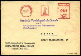 DEUTSCH-SOWJETISCHE AKTIENGESELLSCHAFTEN / S.A.G. : (19) LEUNA (KR MERSEBURG)/ LEUNA 1951 (27.12.) AFS = Firmenlogo Auf  - Altri & Non Classificati